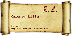 Reisner Lilla névjegykártya